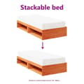 Miniatyrbillede 9 af 11: vidaXL daybed uden madras 100x200 cm massivt fyrretræ gyldenbrun
