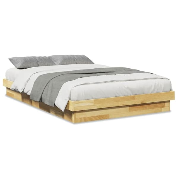 vidaXL Sengeramme uten Madrass 120x200 cm Heltre Eik