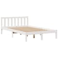 Miniatyrbilde 6 av 11: vidaXL Seng med bokhylle uten madrass hvit 135x190 cm heltre furu