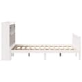 Miniatyrbilde 8 av 11: vidaXL Seng med bokhylle uten madrass hvit 135x190 cm heltre furu