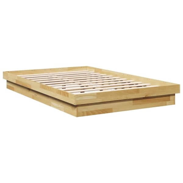 vidaXL Sängynrunko ilman patjaa 120x190 cm massiivipuutammea
