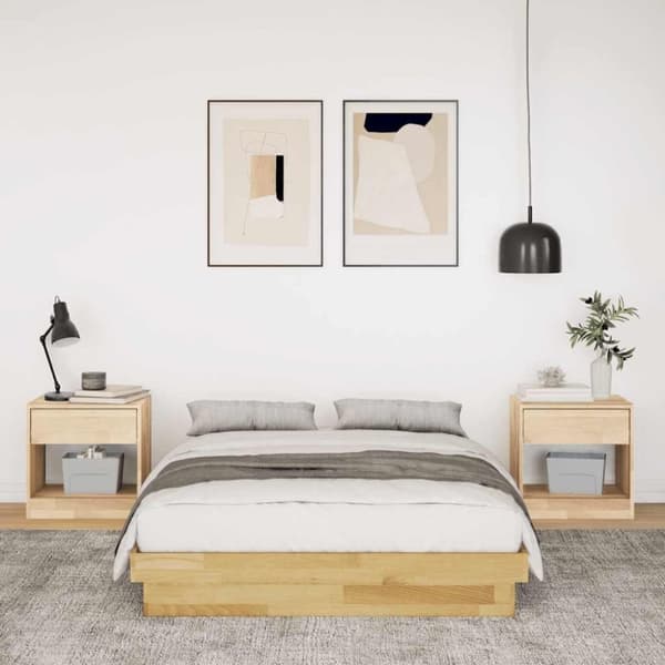 vidaXL Sängynrunko ilman patjaa 120x190 cm massiivipuutammea