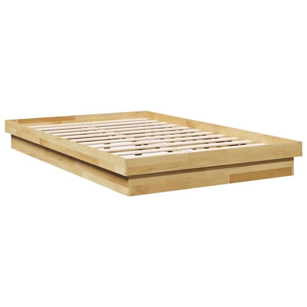 vidaXL Sängynrunko ilman patjaa 120x190 cm massiivipuutammea