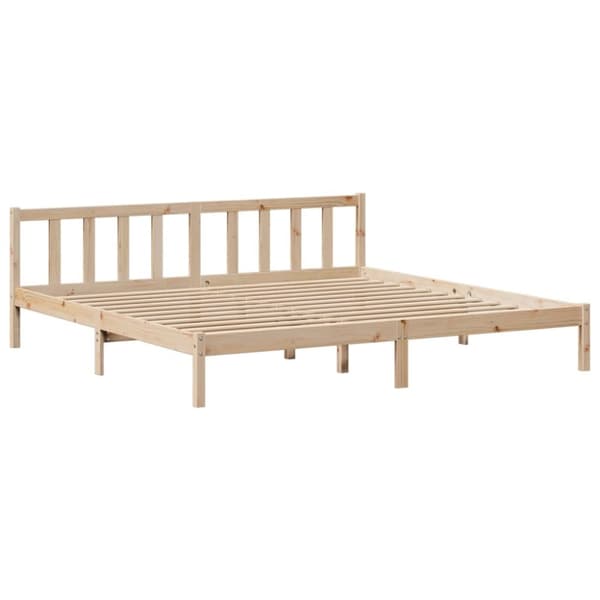 vidaXL Sänky kirjahyllyllä ilman patjaa 180x200 cm täysi mänty