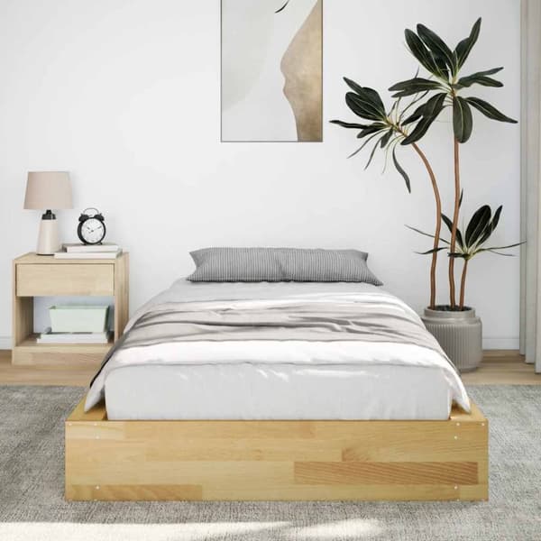 vidaXL Sengeramme uten Madrass 80x200 cm Heltre Eik