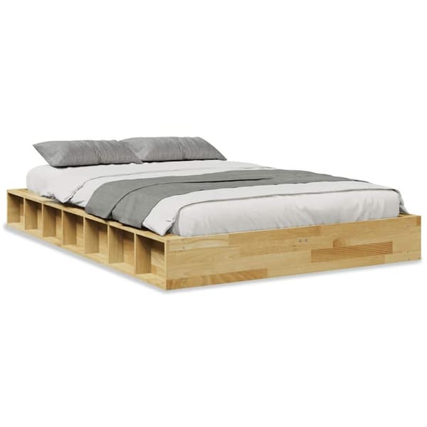 vidaXL Sengeramme uten Madrass 120x190 cm Heltre Eik