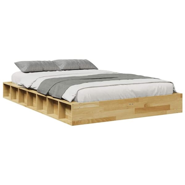 vidaXL Sengeramme uten Madrass 120x190 cm Heltre Eik