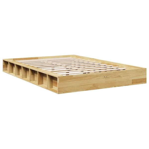 vidaXL Sengeramme uten Madrass 120x190 cm Heltre Eik