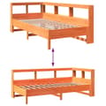Pikkukuva 11 / 11: vidaXL Sänky/kirjahylly ilman patjaa vahanruskea 75x190 cm täysi mänty