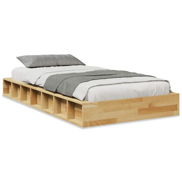 vidaXL Sengeramme uten Madrass 100x200 cm Heltre Eik