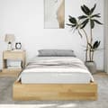 Miniatyrbilde 5 av 11: vidaXL Sengeramme uten Madrass 100x200 cm Heltre Eik