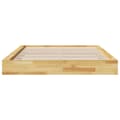 Miniatyrbilde 7 av 11: vidaXL Sengeramme uten Madrass 140x190 cm Heltre Eik