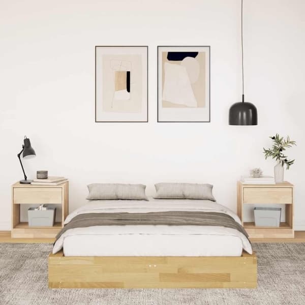 vidaXL Sängynrunko ilman patjaa 120x200 cm massiivipuutammea
