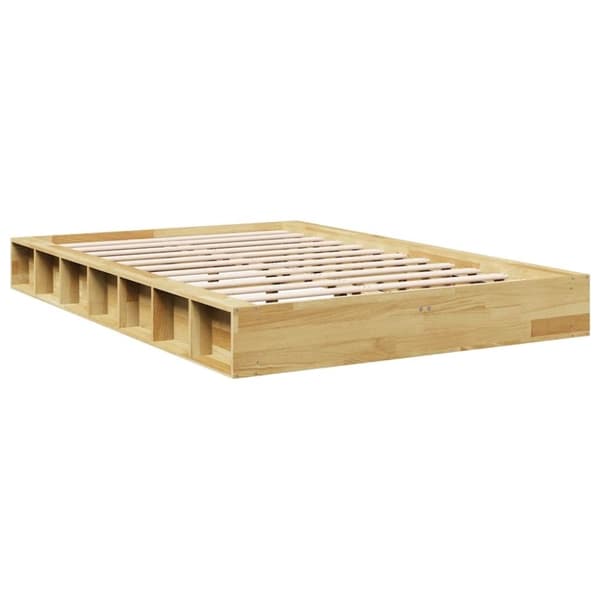 vidaXL Sängynrunko ilman patjaa 120x200 cm massiivipuutammea