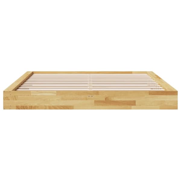 vidaXL Sängynrunko ilman patjaa 200x200 cm massiivipuutammea