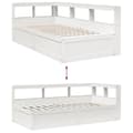 Miniatyrbillede 11 af 11: vidaXL seng med reol uden madras 90x200 cm massivt fyrretræ hvid