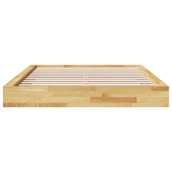 vidaXL Sängynrunko ilman patjaa 140x190 cm massiivipuutammea
