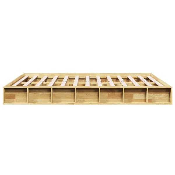 vidaXL Sängynrunko ilman patjaa 140x190 cm massiivipuutammea