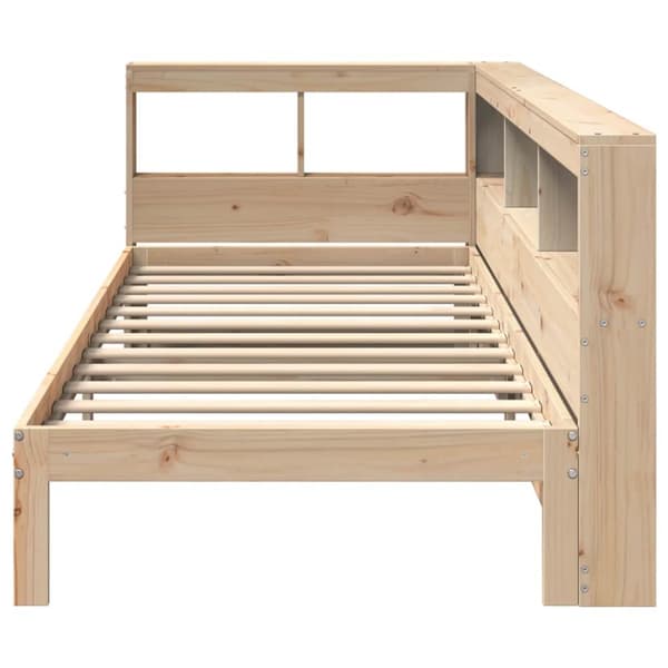 vidaXL seng med reol uden madras 75x190 cm massivt fyrretræ