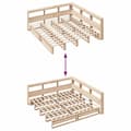 Pikkukuva 11 / 11: vidaXL Sänky kirjahyllyllä ilman patjaa 180x200 cm täysi mänty