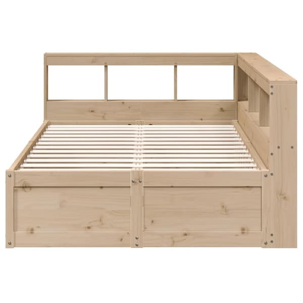 vidaXL seng med reol uden madras 140x190 cm massivt fyrretræ