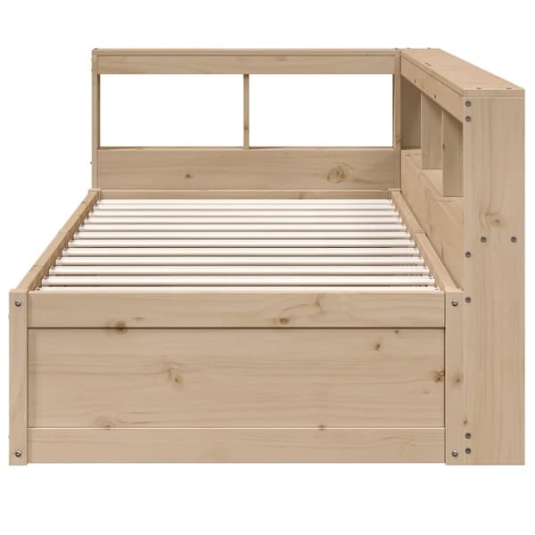 vidaXL seng med reol uden madras 90x190 cm massivt fyrretræ