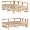 Miniatyrbilde 11 av 11: vidaXL Seng med bokhylle uten madrass 120x200 cm heltre furu