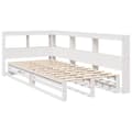 Miniatyrbillede 4 af 11: vidaXL seng med reol uden madras 90x200 cm massivt fyrretræ hvid