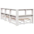 Miniatyrbillede 8 af 11: vidaXL seng med reol uden madras 90x200 cm massivt fyrretræ hvid