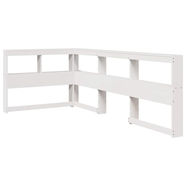 vidaXL seng med reol uden madras 90x200 cm massivt fyrretræ hvid