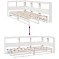 Miniatyrbillede 11 af 11: vidaXL seng med reol uden madras 90x200 cm massivt fyrretræ hvid