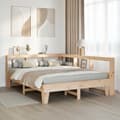 Miniatyrbilde 5 av 11: vidaXL Seng med bokhylle uten madrass 150x200 cm heltre furu