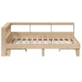 Miniatyrbilde 7 av 11: vidaXL Seng med bokhylle uten madrass 150x200 cm heltre furu