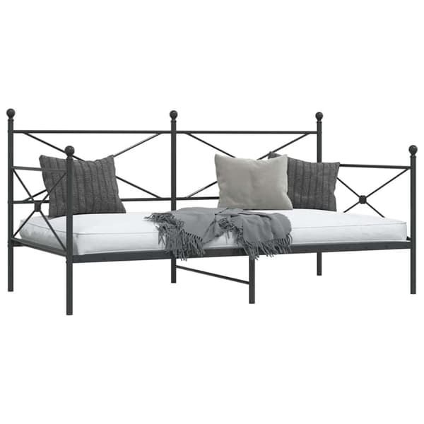vidaXL Dagseng uten madrass svart 100x200 cm stål