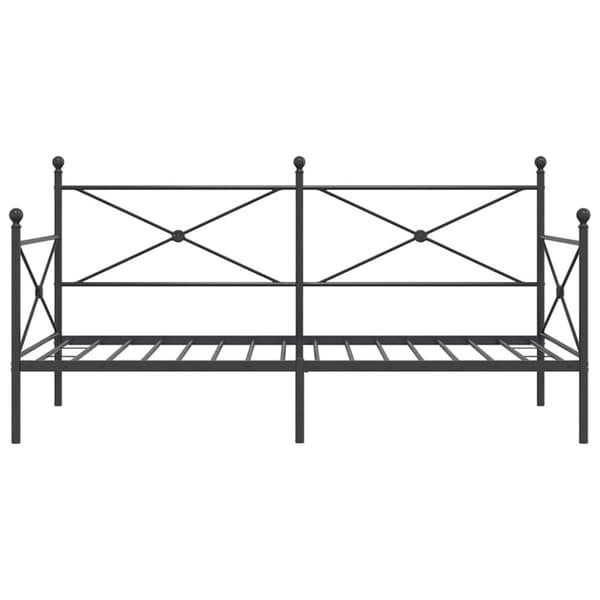 vidaXL Dagseng uten madrass svart 100x200 cm stål