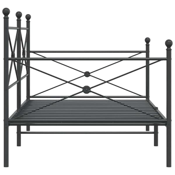 vidaXL Dagseng uten madrass svart 100x200 cm stål