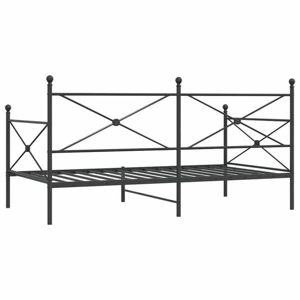 vidaXL Dagseng uten madrass svart 100x200 cm stål