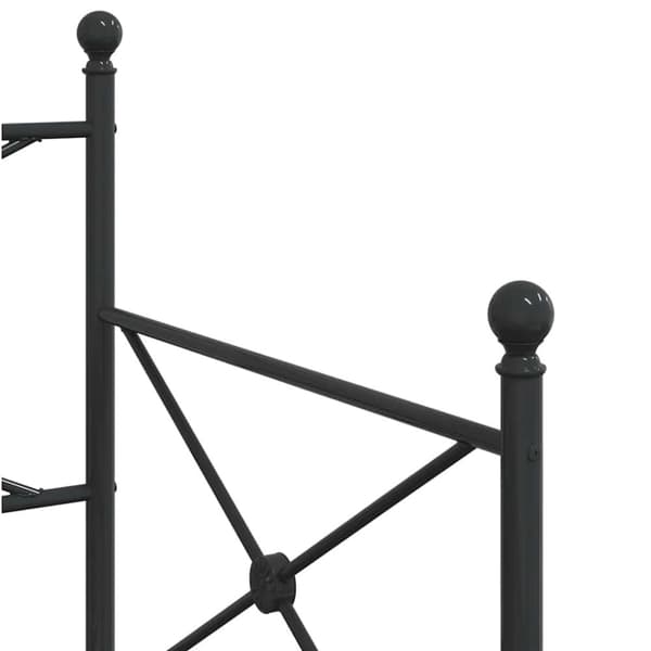 vidaXL Dagseng med trille uten madrass svart 80x200 cm stål