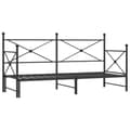 Miniatyrbilde 1 av 11: vidaXL Dagseng med trille uten madrass svart 80x200 cm stål