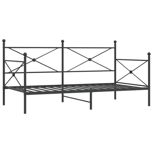 vidaXL daybed uden madras 100x200 cm stål sort