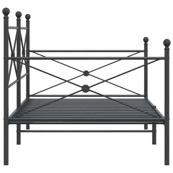 vidaXL Päiväsänky ilman patjaa Musta 107x203 cm Teräs