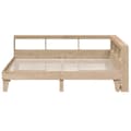 Miniatyrbilde 6 av 11: vidaXL Seng med bokhylle uten madrass 200x200 cm heltre furu
