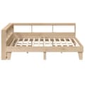 Miniatyrbilde 7 av 11: vidaXL Seng med bokhylle uten madrass 200x200 cm heltre furu