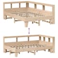 Miniatyrbilde 11 av 11: vidaXL Seng med bokhylle uten madrass 135x190 cm heltre furu