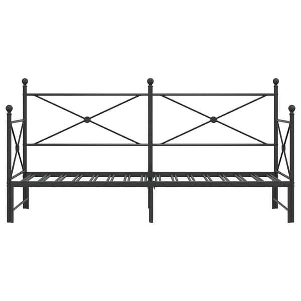 vidaXL daybed med udtræk uden madras 75x190 cm stål sort