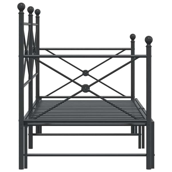 vidaXL daybed med udtræk uden madras 75x190 cm stål sort