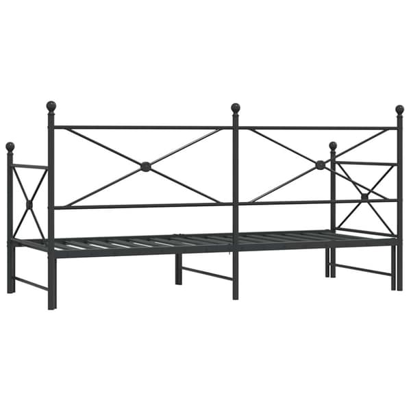 vidaXL daybed med udtræk uden madras 75x190 cm stål sort