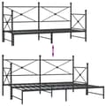 Miniatyrbillede 10 af 11: vidaXL daybed med udtræk uden madras 75x190 cm stål sort