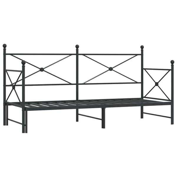 vidaXL daybed med udtræk uden madras 75x190 cm stål sort