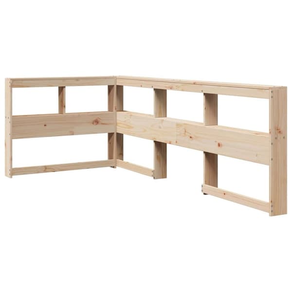 vidaXL seng med reol uden madras 75x190 cm massivt fyrretræ